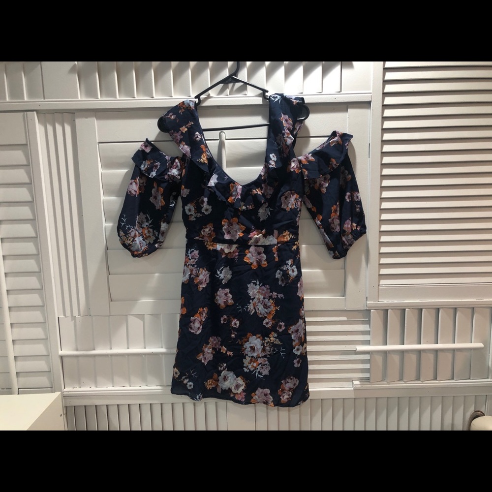 Navy Flower Dress